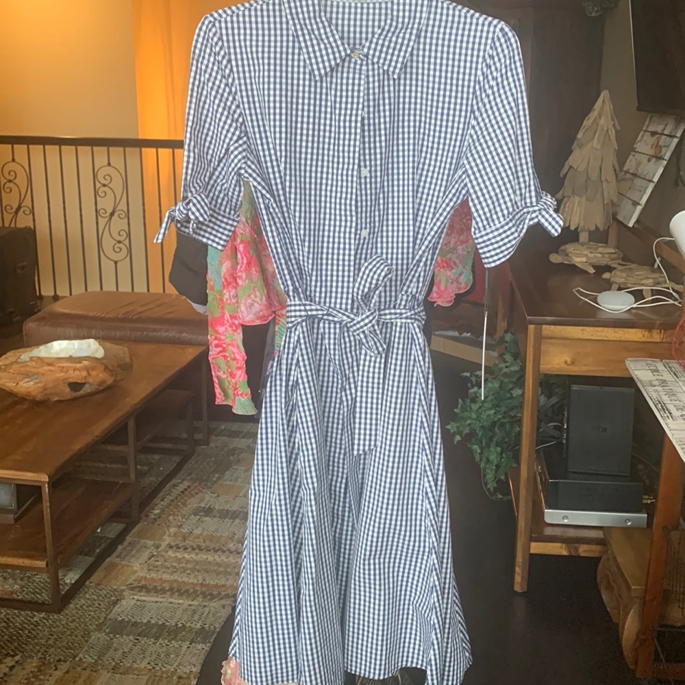 NEW: Calvin Klein Knee-Length Checkered Women’s Dress